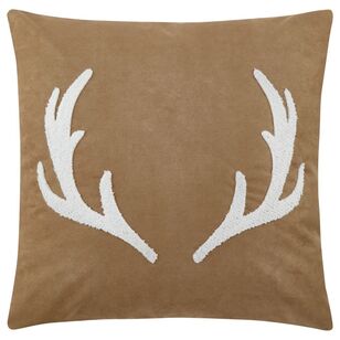 Bouclair Christmas Vonda Antler Cushion Cover Natural 46 x 46 cm