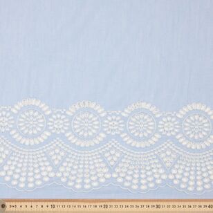 Border Broidery Anglaise 145 cm Cotton Fabric Chambray 145 cm