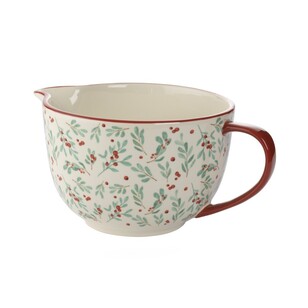 Jolly & Joy Christmas Mixing Bowl with Handle White