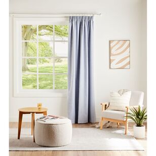 Emerald Hill Cannes Blockout Pencil Pleat Curtain Denim 135 x 223 cm