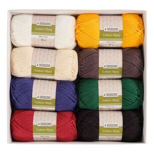 4 Seasons 8 Pack Cotton 10 Ply Yarn  Basics Mix