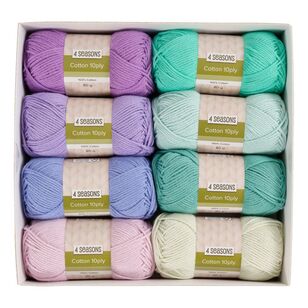 4 Seasons 8 Pack Cotton 10 Ply Yarn  Bell Flower Mix