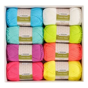 4 Seasons 8 Pack Cotton 10 Ply Yarn  Illuminate Mix