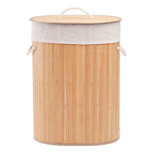 KOO Bamboo Bathroom Hamper Natural 40 x 30 x 55 cm