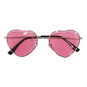 Amscan Pink Hippie Heart Glasses Pink