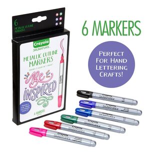 Crayola Signature Metallic Outline Markers Multicoloured