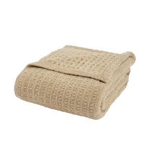 KOO Luca Waffle Throw Natural 127 x 152 cm