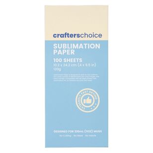 Crafters Choice Mug Press Sublimation Paper 100 Pack White