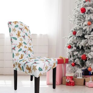 Jolly & Joy Christmas Gingerbread Dining Chair Cover 2 Pack Multicoloured Chair