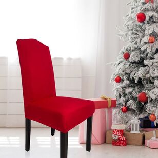 Jolly & Joy Christmas Red Dining Chair Cover 2 Pack Red Chair