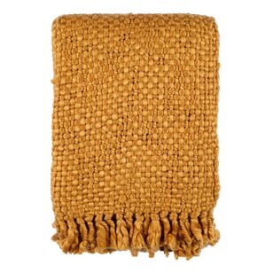 KOO Chunky Woven Throw Gold 130 x 170 cm