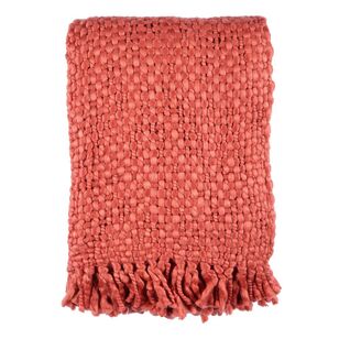 KOO Chunky Woven Throw Rust 130 x 170 cm