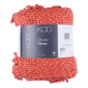 KOO Chunky Woven Throw Rust 130 x 170 cm