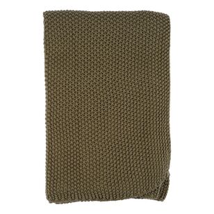 KOO Cotton Knit Throw Khaki 130 x 170 cm