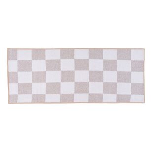 Emerald Hill Checker Rubber Backed Mat Natural