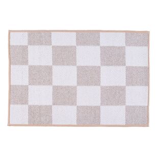 Emerald Hill Checker Rubber Backed Mat Natural