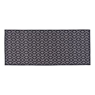 Emerald Hill Diamond Pattern Rubber Backed Mat Black