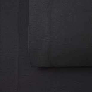 Emerald Hill Washed Microfibre Sheet Set  Charcoal