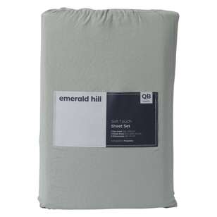 Emerald Hill Washed Microfibre Sheet Set  Green