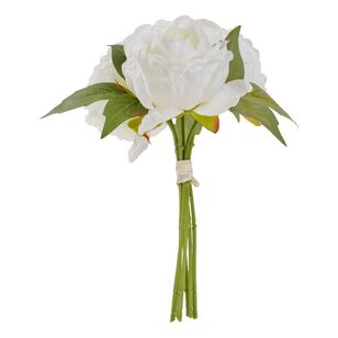 Green Room Multi Stem Peony Bouquet White 21 x 28 cm