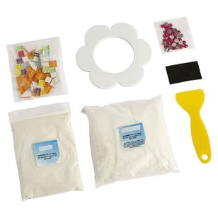 Club House Mosaic Flower Stepping Stone Kit Multicoloured