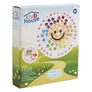 Club House Mosaic Flower Stepping Stone Kit Multicoloured