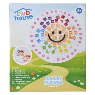 Club House Mosaic Flower Stepping Stone Kit Multicoloured