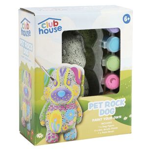 Club House Create Your Own Pet Rock Dog Kit Multicoloured