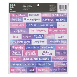 Francheville Alchemy Quotes Sticker Sheet Alchemy