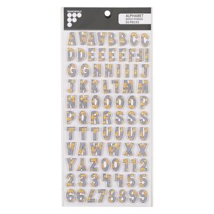 Francheville Bold Spectrum Gold Foiled Alphabet Stickers Bold Spectrum