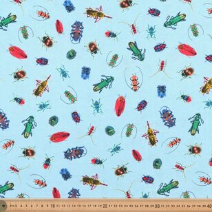 Bugs 112 cm Organic Cotton Jersey Fabric Blue 112 cm