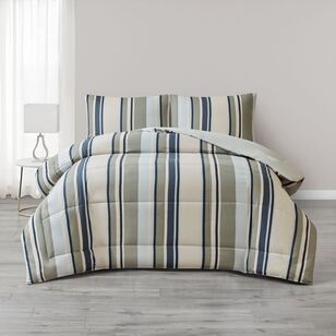 Emerald Hill Stripe Comforter Set Natural