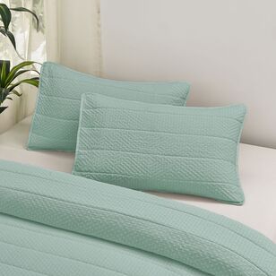 KOO Bernice Seersucker Comforter Set Seafoam