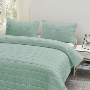 KOO Bernice Seersucker Comforter Set Seafoam