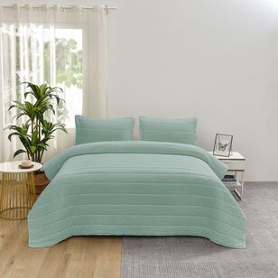 KOO Bernice Seersucker Comforter Set Seafoam