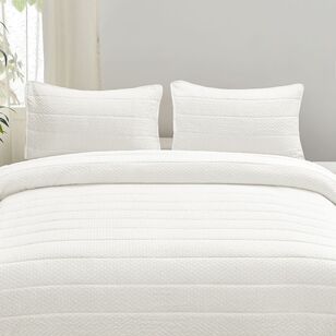 KOO Bernice Seersucker Comforter Set White