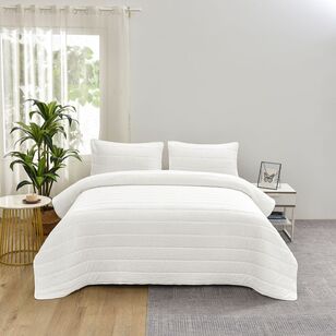 KOO Bernice Seersucker Comforter Set White