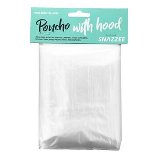 Seymour's Snazzee Poncho With Hood Clear 102 x 128 cm