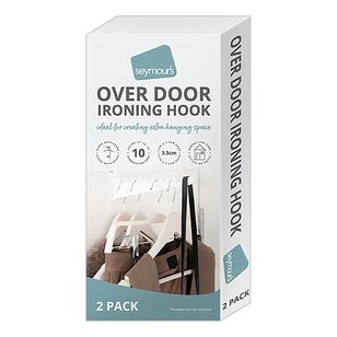 Seymour's Over The Door Hanger Hook 2 Pack White