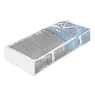 Seymour's Jumbo Underbed Bag Clear & White 45 x 106 x 15 cm