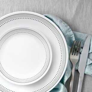 Corelle Mystic Grey Dinner Set 12 Piece Set Grey & White