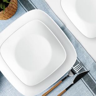 Corelle Square Dinner Set 12 Piece Set White