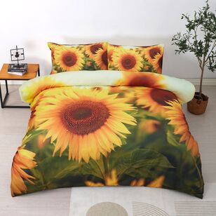 Brampton House Photo Real Sunflower Quilt Cover Set Sunflower