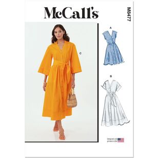 McCall's M8477 Misses' Shirtdresses Pattern White