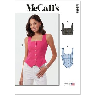 McCall's M8478 Misses' Corset Tops Pattern White