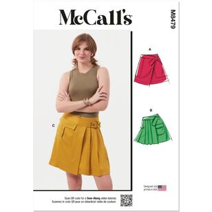 McCall's M8479 Misses' Wrap Skirts Pattern White