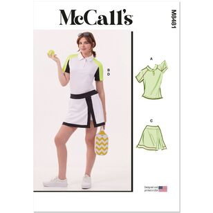 McCall's M8481 Misses' Knit Tops and Skorts Pattern White