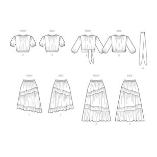 McCall's M8482 Misses' Tops and Skirts Pattern White