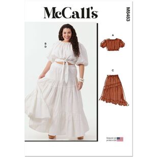 McCall's M8483 Women's Tops and Skirts Pattern White