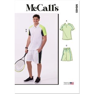 McCall's M8485 Men's Knit Tops and Shorts Pattern White